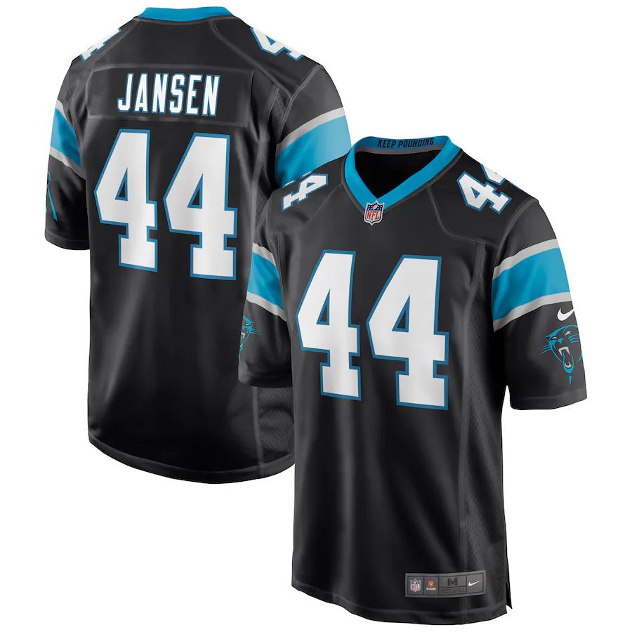Men Carolina Panthers #44 J.J. Jansen Nike Black Game NFL Jersey